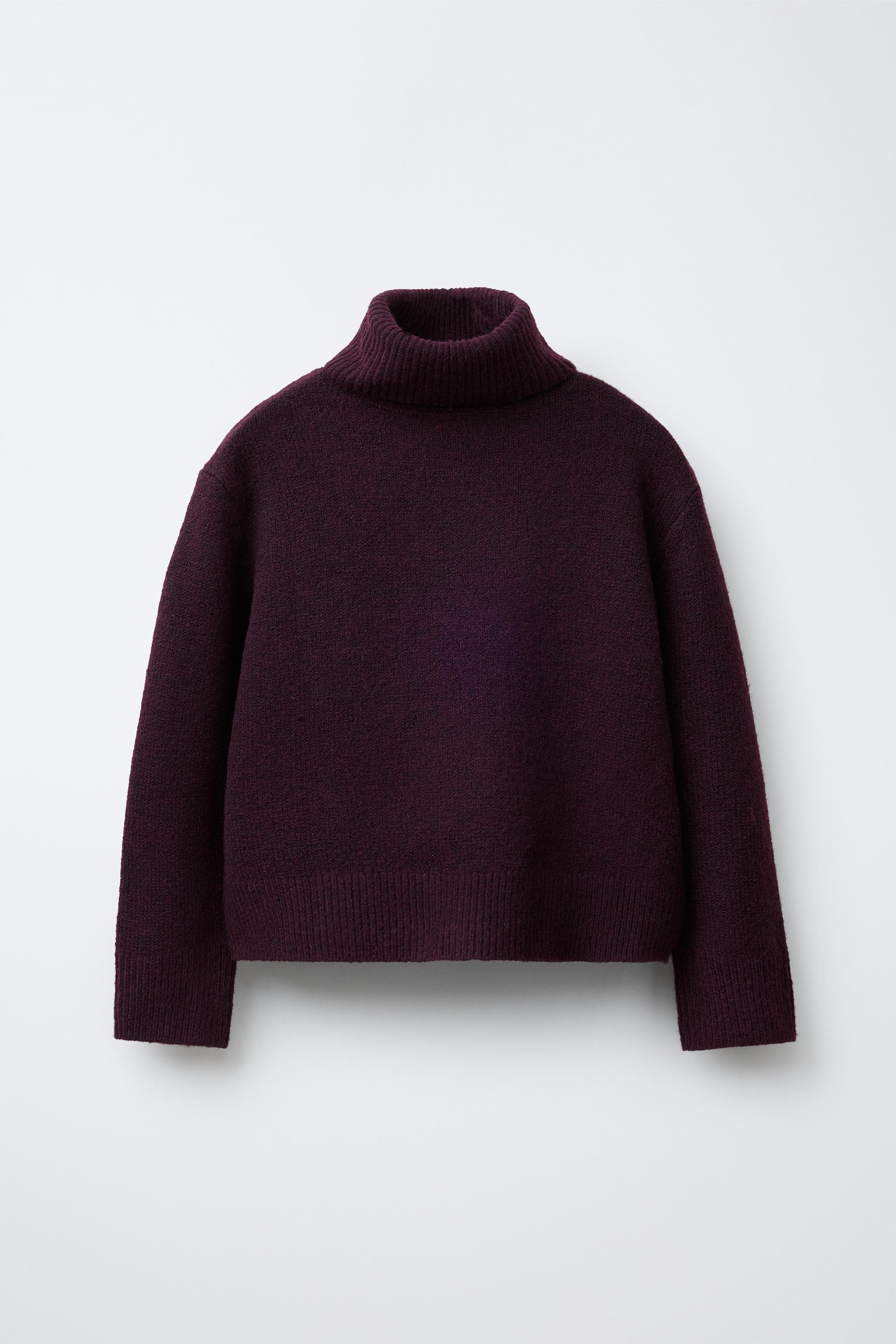 PLAIN KNIT TURTLENECK SWEATER